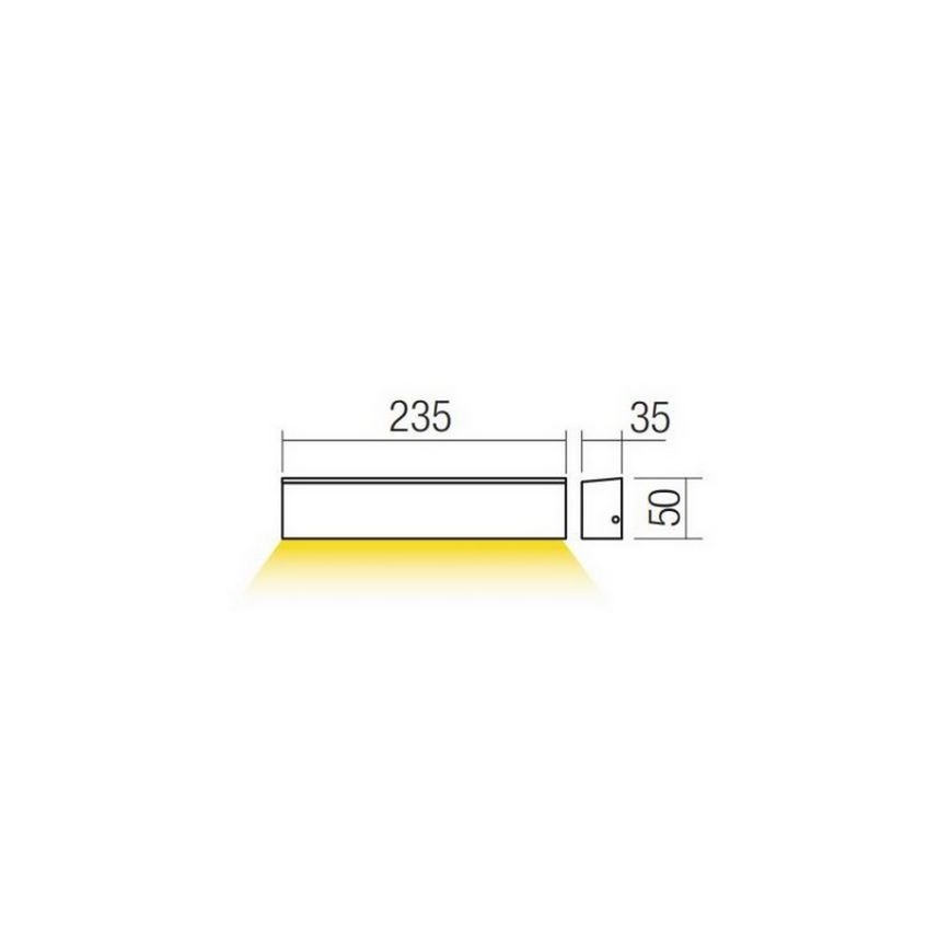 Redo 90394 - LED Udendørs væglampe OMNIA LED/12W/230V 3000K IP54 grå
