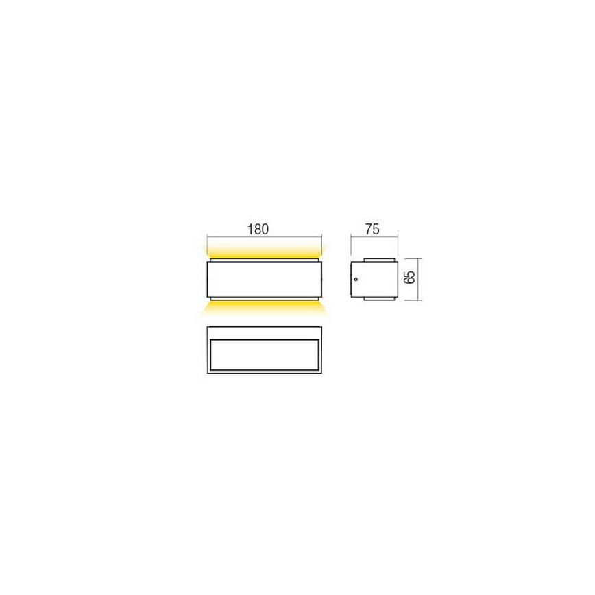 Redo 90404 - Udendørs LED væglampe DASH LED/9W/230V 4000K IP65 brun