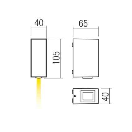 Redo 90413 - LED Udendørs væglampe ACE LED/3,36W/230V 3000K IP54 hvid