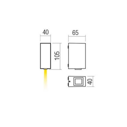 Redo 90418 - Udendørs LED væglampe ACE LED/3,36W/230V 4000K IP54 brun