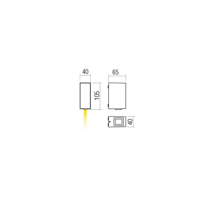 Redo 90418 - Udendørs LED væglampe ACE LED/3,36W/230V 4000K IP54 brun