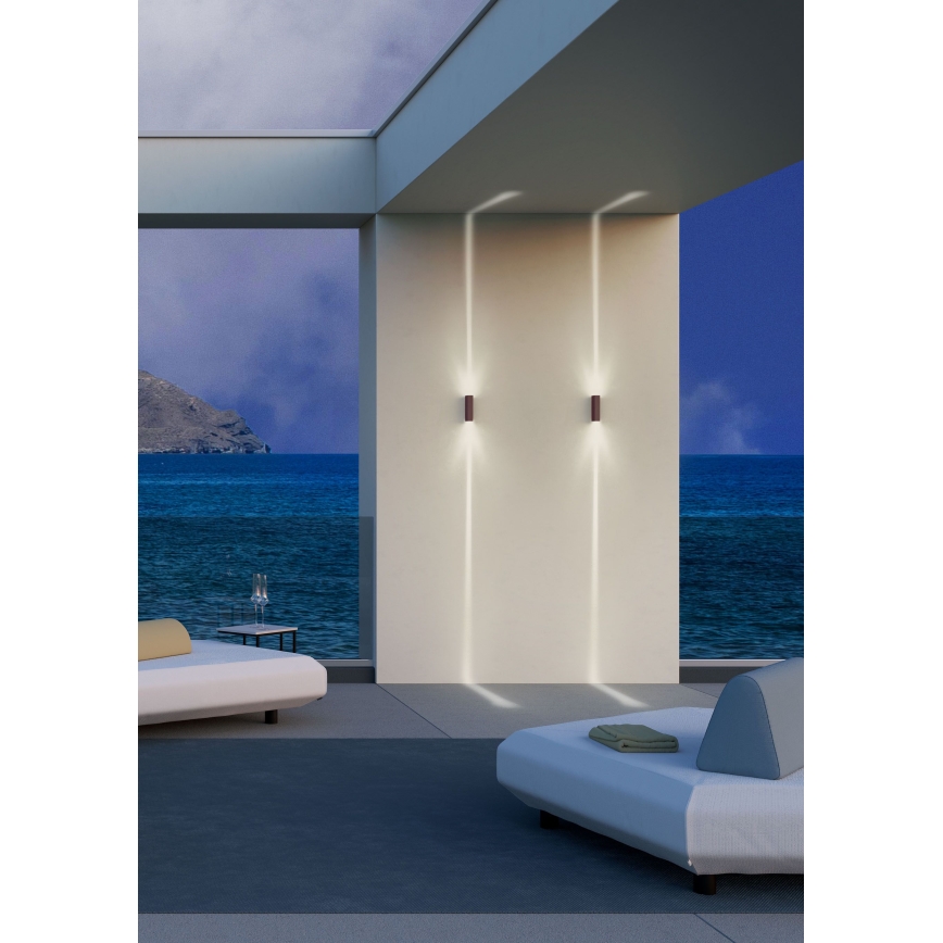 Redo 90424 - Udendørs LED væglampe ACE LED/5,84W/230V 4000K IP54 brun