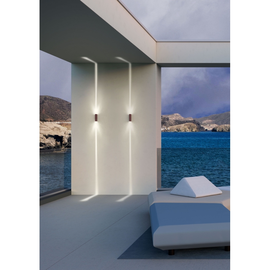 Redo 90424 - Udendørs LED væglampe ACE LED/5,84W/230V 4000K IP54 brun