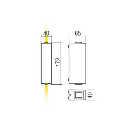 Redo 90424 - Udendørs LED væglampe ACE LED/5,84W/230V 4000K IP54 brun
