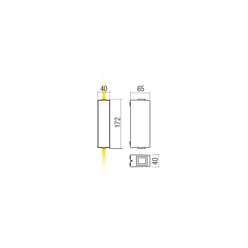Redo 90424 - Udendørs LED væglampe ACE LED/5,84W/230V 4000K IP54 brun