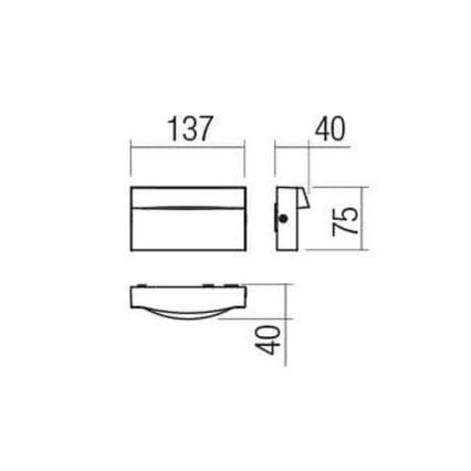 Redo 90425 - Udendørs LED væglampe POLIFEMO LED/8W/230V IP65 hvid