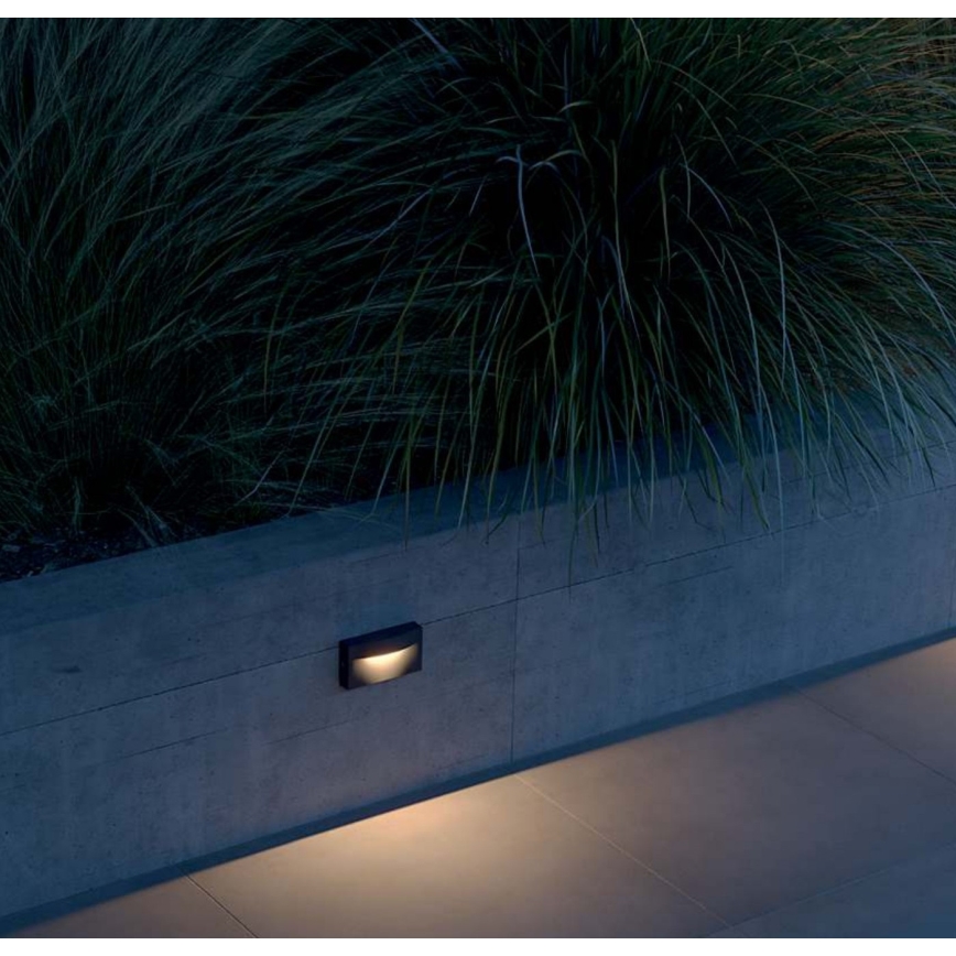 Redo 90426 - Udendørs LED væglampe POLIFEMO LED/8W/230V IP65 antracit