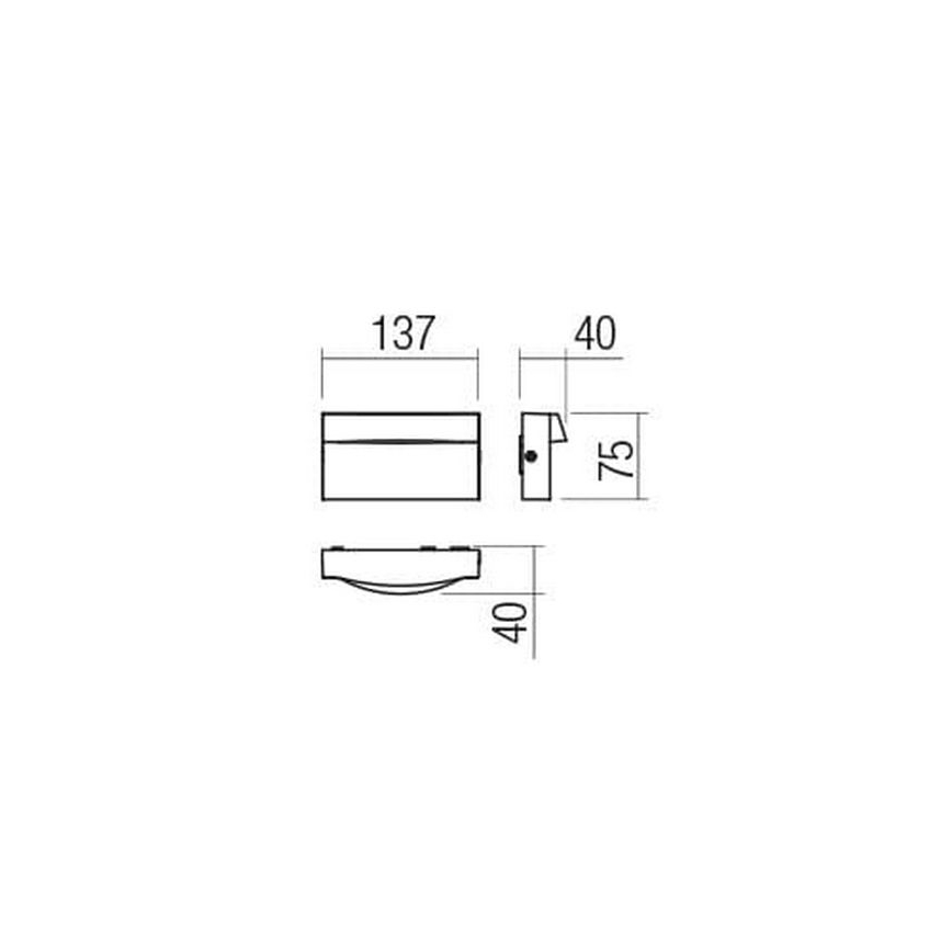 Redo 90426 - Udendørs LED væglampe POLIFEMO LED/8W/230V IP65 antracit