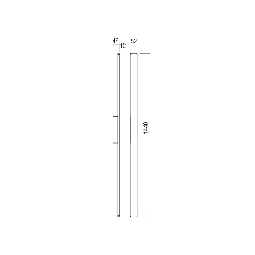 Redo 90433 - Udendørs LED væglampe REFLEXA LED/24W/230V 3000K 144 cm IP54 antracit