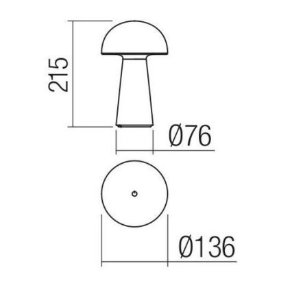 Redo 90438 - LED-dæmpbar touch-udendørslampe KIRA LED/4,7W/230V 2200 mAh IP44 hvid