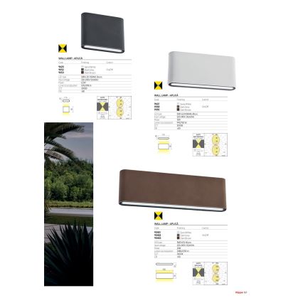 Redo 90452 - LED udendørs væglampe KLIPPE LED/24W/230V 3000K IP54 antracit