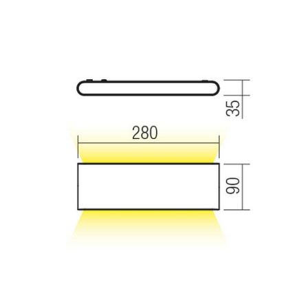 Redo 90452 - LED udendørs væglampe KLIPPE LED/24W/230V 3000K IP54 antracit