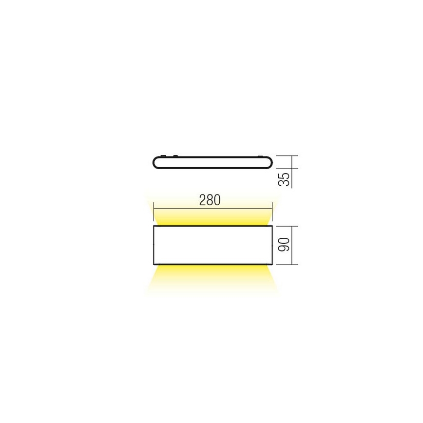 Redo 90452 - LED udendørs væglampe KLIPPE LED/24W/230V 3000K IP54 antracit