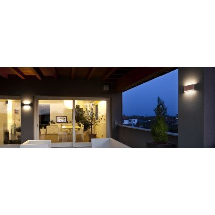 Redo 90453 - LED udendørs væglampe KLIPPE LED/24W/230V 3000K IP54 brun