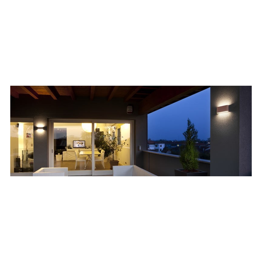 Redo 90453 - LED udendørs væglampe KLIPPE LED/24W/230V 3000K IP54 brun