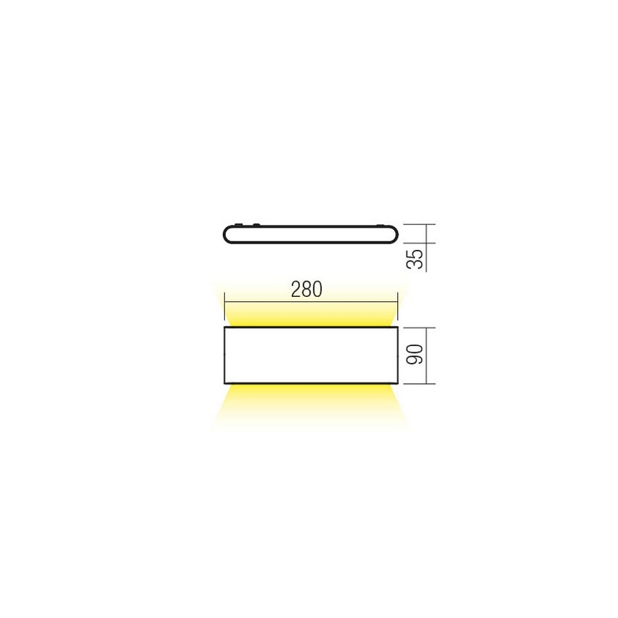 Redo 90453 - LED udendørs væglampe KLIPPE LED/24W/230V 3000K IP54 brun