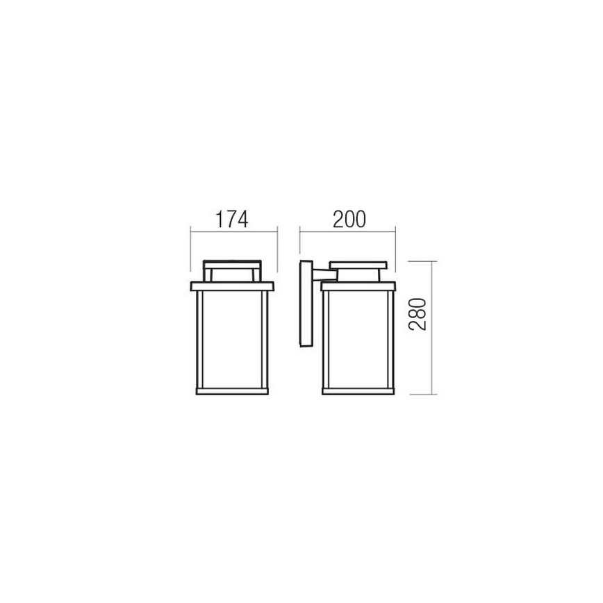 Redo 90462 - Udendørs væglampe YARD 1xE27/42W/230V IP44 antracit
