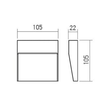 Redo 90474 - Udendørs LED væglampe LANDER LED/3W/230V IP54 hvid