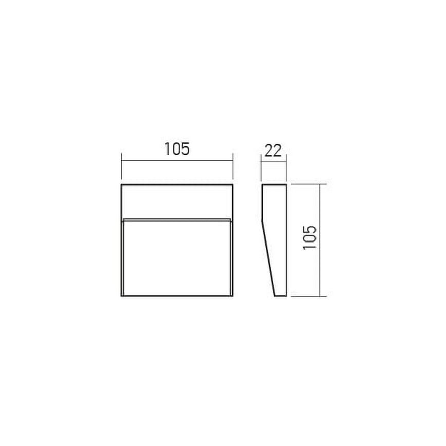 Redo 90474 - Udendørs LED væglampe LANDER LED/3W/230V IP54 hvid