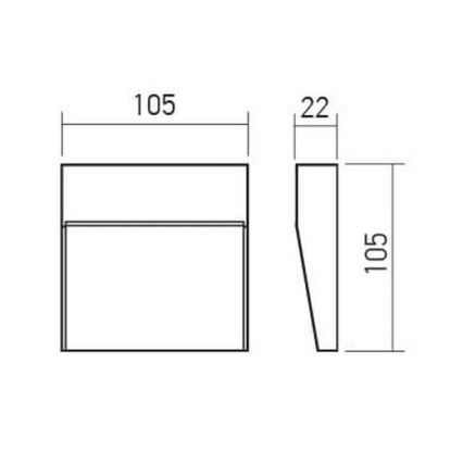 Redo 90475 - Udendørs LED væglampe LANDER LED/3W/230V IP54 antracit