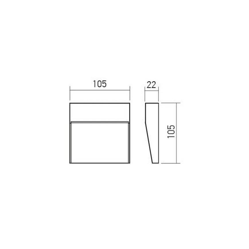Redo 90475 - Udendørs LED væglampe LANDER LED/3W/230V IP54 antracit