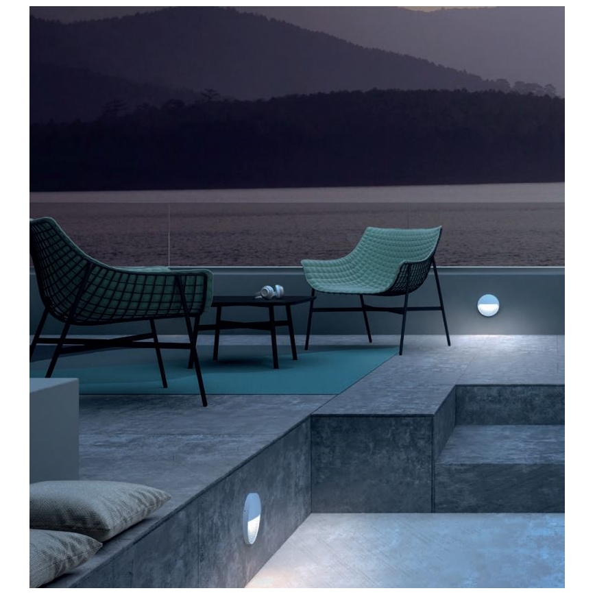 Redo 90476 - Udendørs LED væglampe LANDER LED/6W/230V IP54 hvid