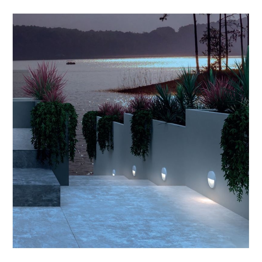 Redo 90476 - Udendørs LED væglampe LANDER LED/6W/230V IP54 hvid