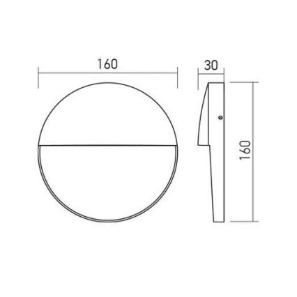 Redo 90476 - Udendørs LED væglampe LANDER LED/6W/230V IP54 hvid