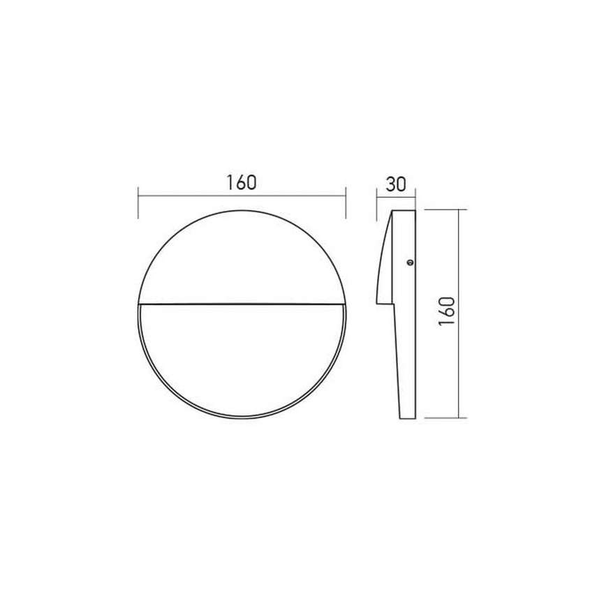 Redo 90477 - Udendørs LED væglampe LANDER LED/6W/230V IP54 antracit
