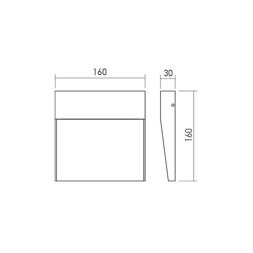 Redo 90479 - Udendørs LED væglampe LANDER LED/6W/230V IP54 antracit