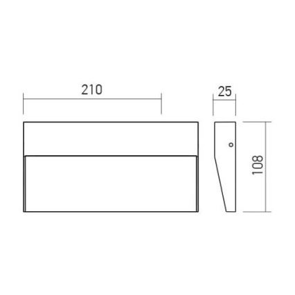 Redo 90480 - Udendørs LED væglampe LANDER LED/6W/230V IP54 hvid