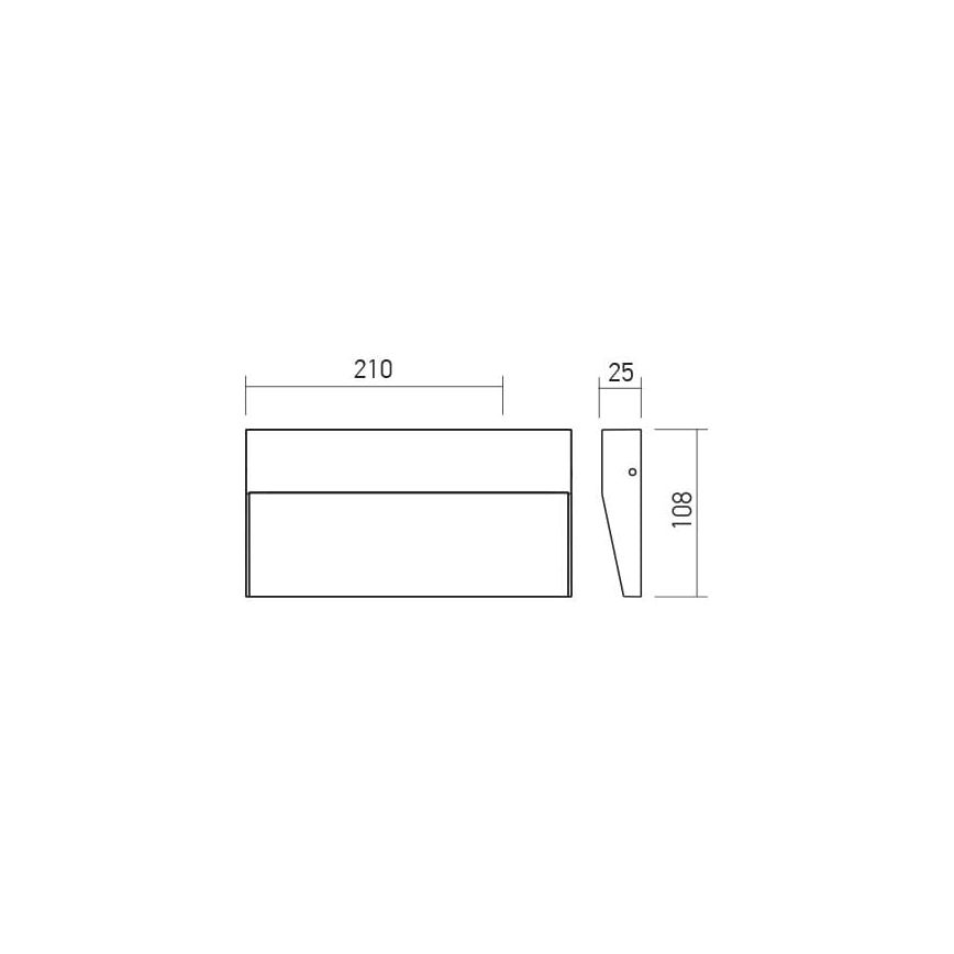 Redo 90481 - Udendørs LED væglampe LANDER LED/6W/230V IP54 antracit