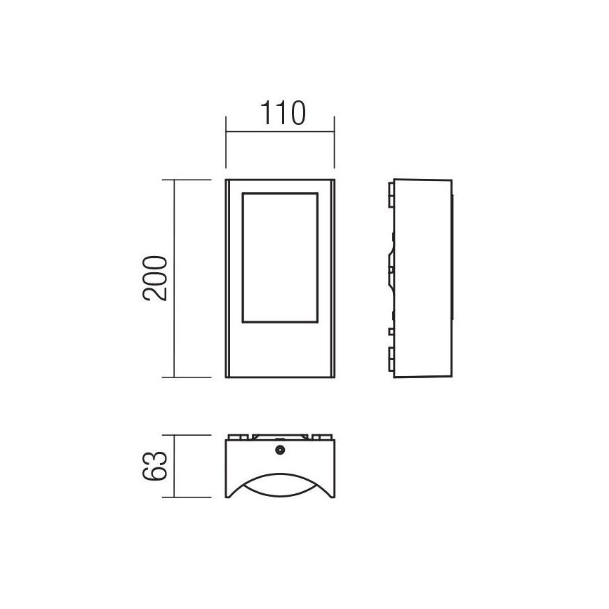 Redo 90483 - Udendørs LED væglampe WARP LED/8W/230V 3000K IP44 antracit