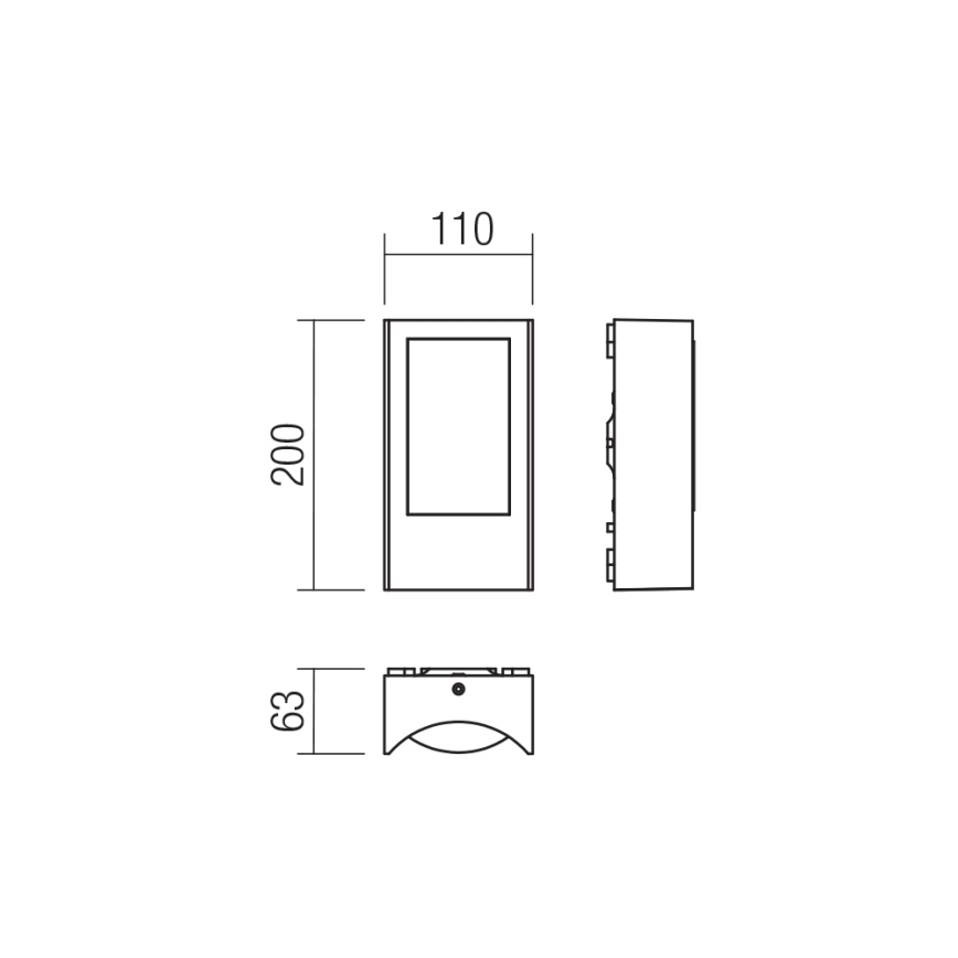 Redo 90484 - Udendørs LED væglampe WARP LED/8W/230V 3000K IP44 brun