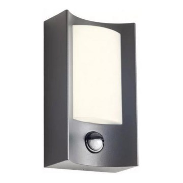 Redo 90486 - LED Udendørs væglampe med sensor WARP LED/8W/230V 3000K IP44 antracit
