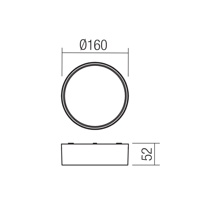 Redo 90496 - Udendørs LED loftlampe URANIA LED/10W/230V diameter 16 cm 3000K IP65 brun