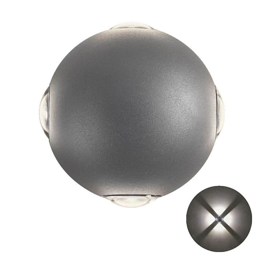 Redo 90500 - Udendørs LED væglampe MILESTONE 4xLED/3W/230V IP54 antracit