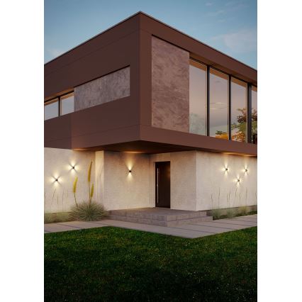 Redo 90500 - Udendørs LED væglampe MILESTONE 4xLED/3W/230V IP54 antracit