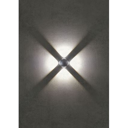 Redo 90500 - Udendørs LED væglampe MILESTONE 4xLED/3W/230V IP54 antracit