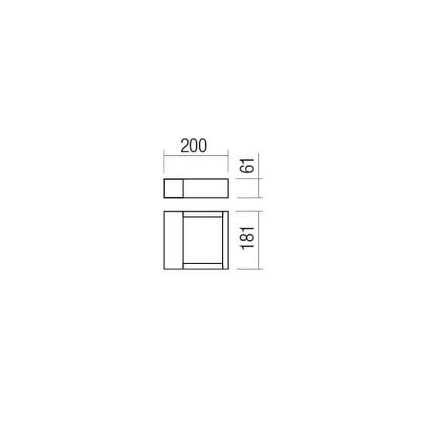 Redo 90508 - Udendørs LED væglampe WALD LED/10W/230V IP65 antracit
