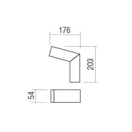 Redo 90510 - Udendørs LED væglampe WOODY LED/10W/230V IP54 antracit