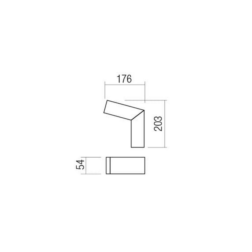 Redo 90510 - Udendørs LED væglampe WOODY LED/10W/230V IP54 antracit
