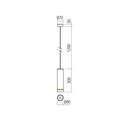 Redo 90513 - Udendørs LED pendellampe KLOU LED/9W/230V IP54 hvid