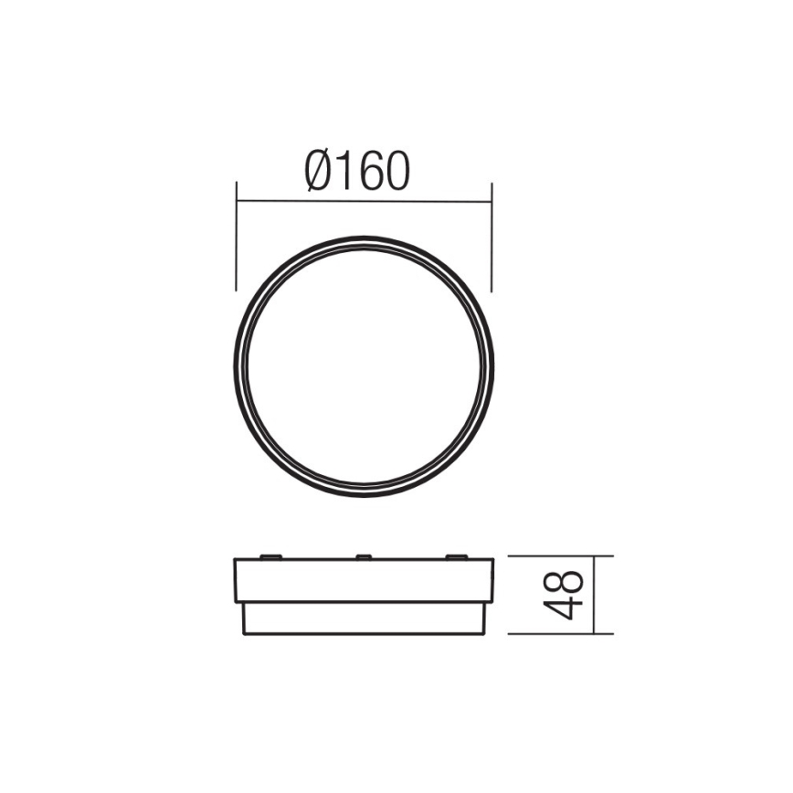 Redo 90516 - Udendørs LED loftlampe URANIA LED/10W/230V diameter 16 cm IP65 antracit