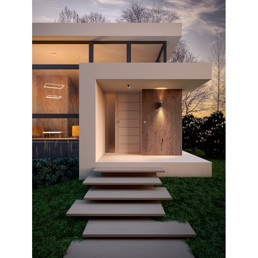 Redo 90519 - Udendørs loftlampe CARGO 1xGU10/28W/230V IP54 antracit