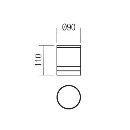 Redo 90519 - Udendørs loftlampe CARGO 1xGU10/28W/230V IP54 antracit