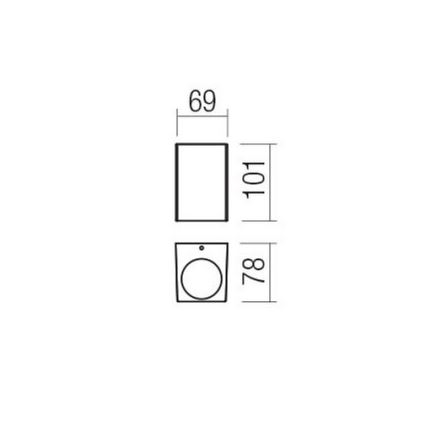 Redo 90528 - LED udendørs væglampe BRIO LED/6W/230V 3000K IP54 brun