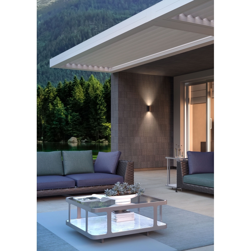 Redo 90531 - Udendørs LED væglampe BRIO LED/10W/230V 3000K IP54 brun
