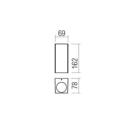 Redo 90531 - Udendørs LED væglampe BRIO LED/10W/230V 3000K IP54 brun