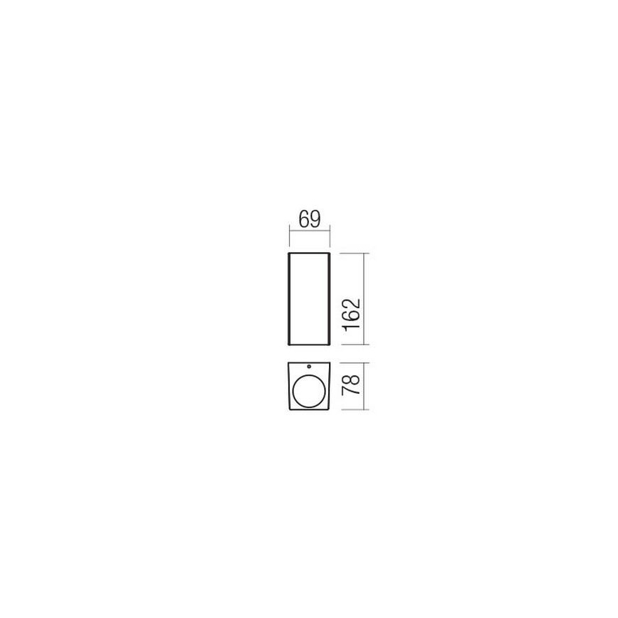 Redo 90531 - Udendørs LED væglampe BRIO LED/10W/230V 3000K IP54 brun